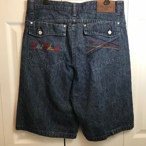 Old Skool Denim Hip Hop urban Street Wear Shorts